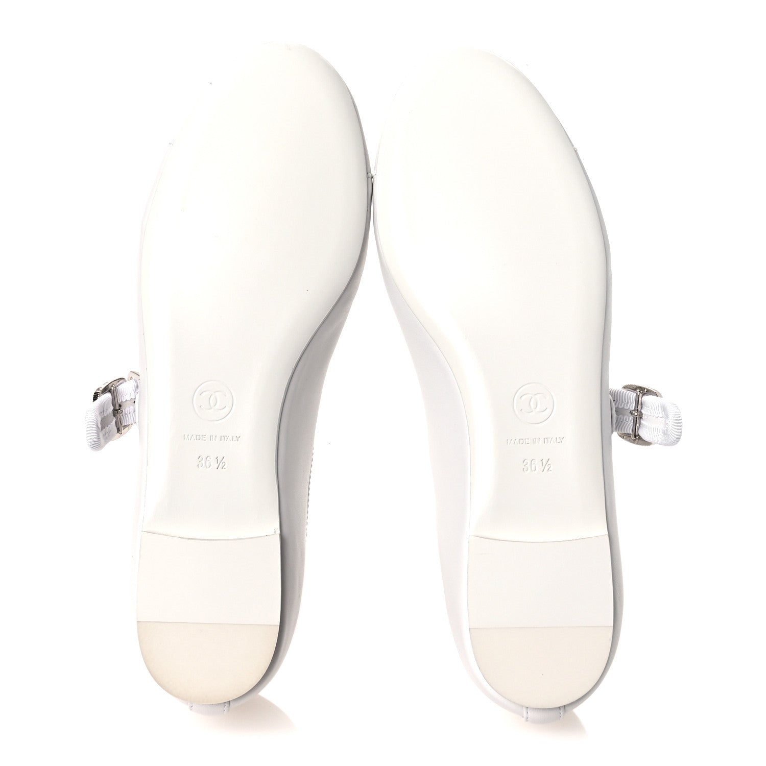 Chanel Lambskin Mary Jane Flats 36.5 White 7 of 11