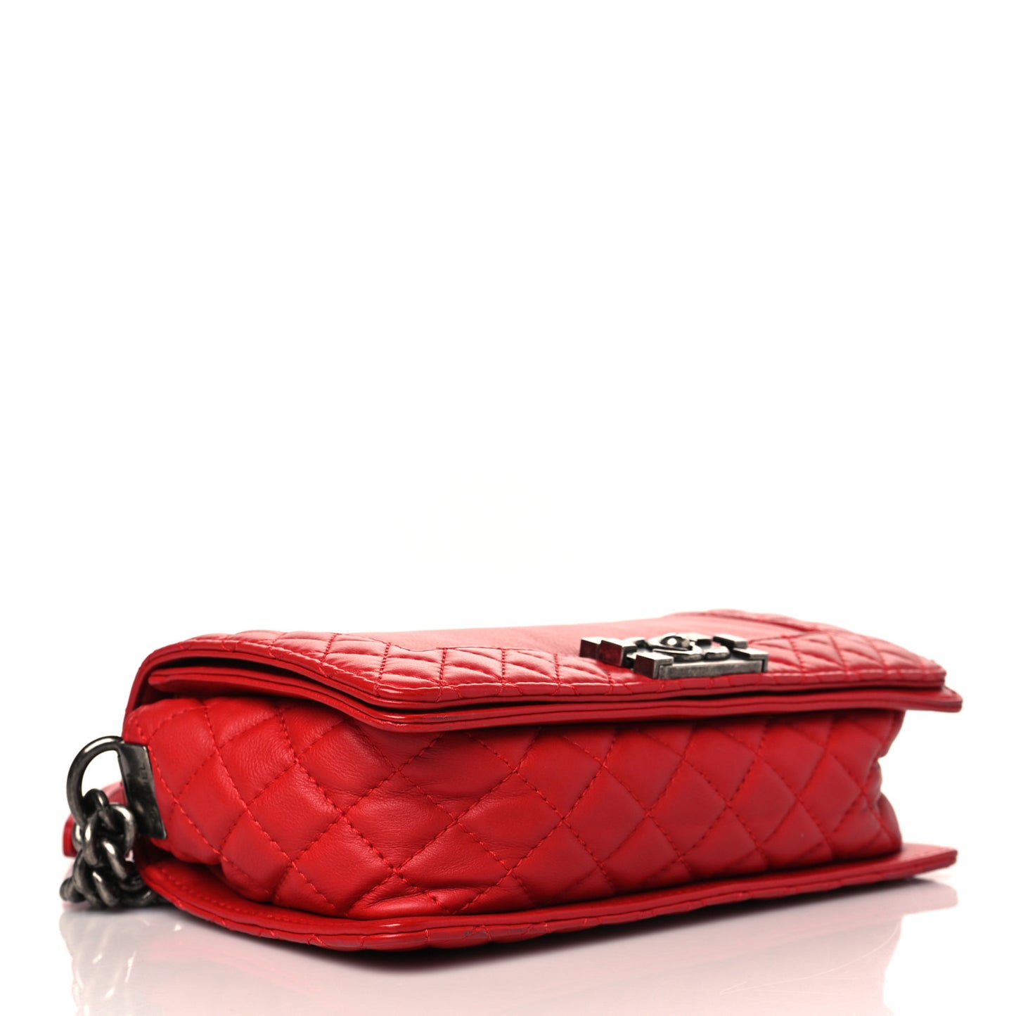 Calfskin Medium Boy Reverso Flap Red