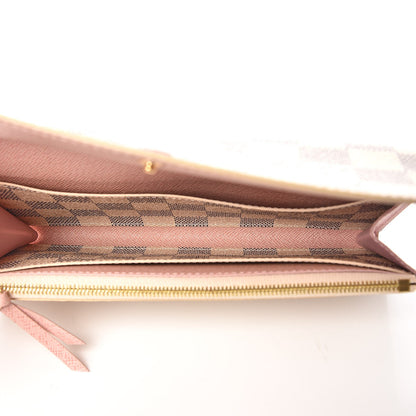 Louis Vuitton Damier Azur Emilie Wallet Rose Ballerine 5 of 9
