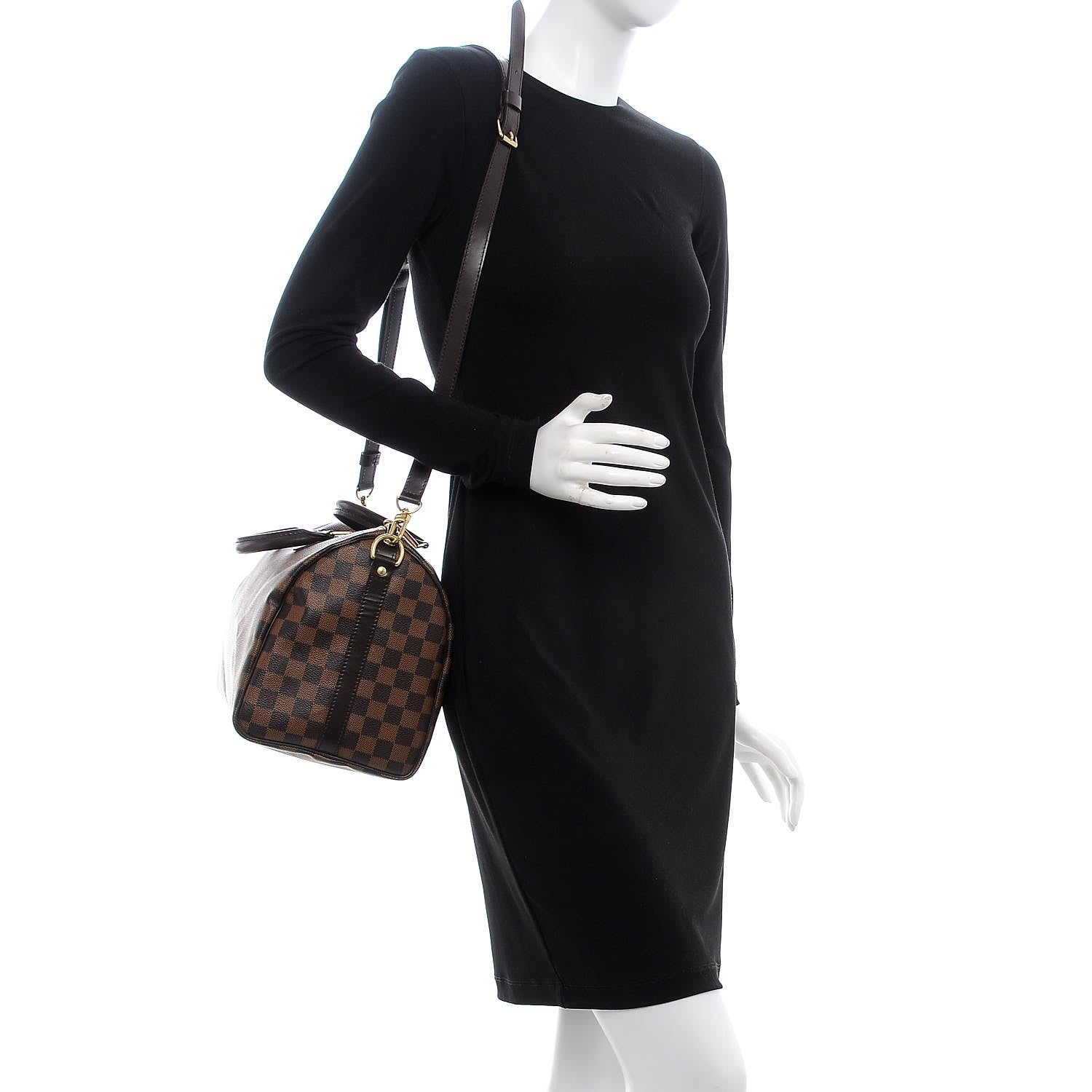 Louis Vuitton Damier Ebene Speedy Bandouliere 30 2 of 7