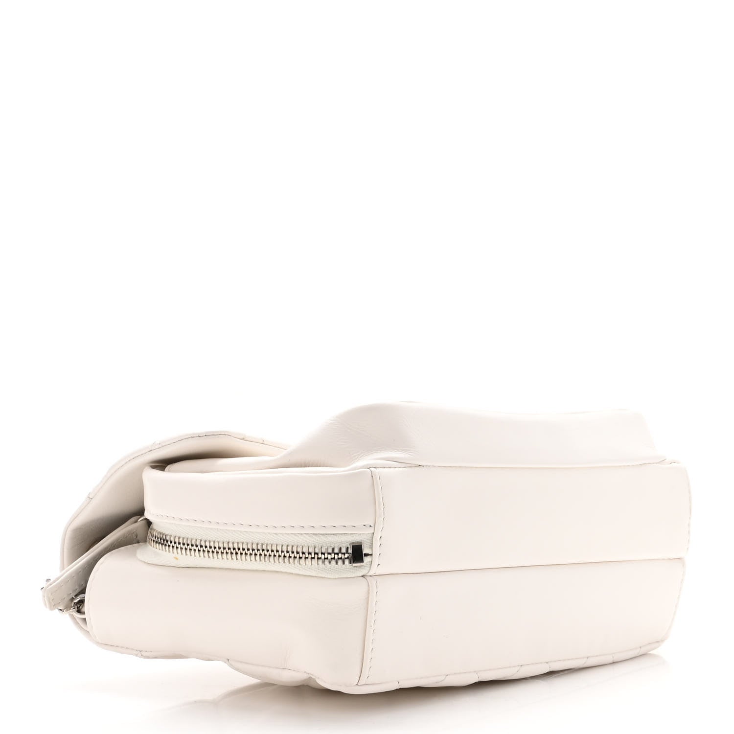Chanel Aged Calfskin Quilted Express Zip Around Flap White 5 of 12