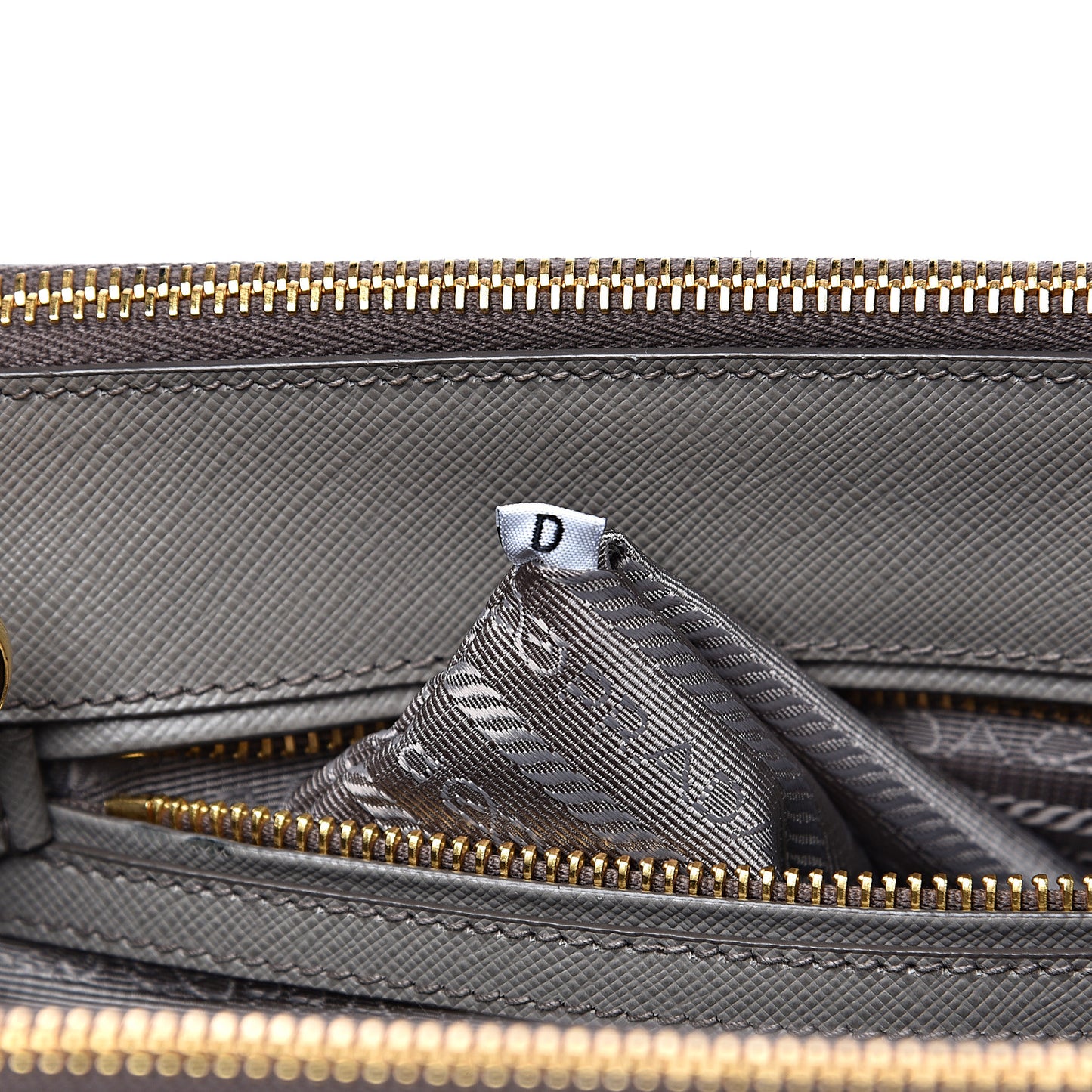Saffiano Small Galleria Double Zip Tote Argilla