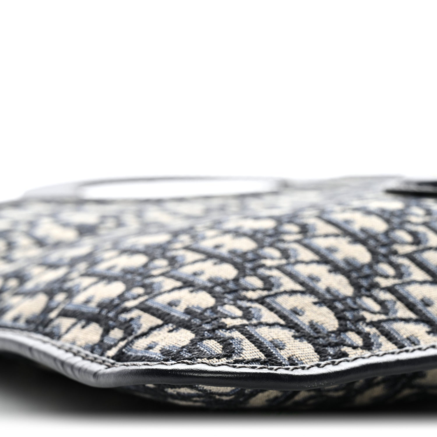 Christian Dior Oblique Fold Over Clutch Blue 9 of 10