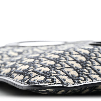 Christian Dior Oblique Fold Over Clutch Blue 9 of 10