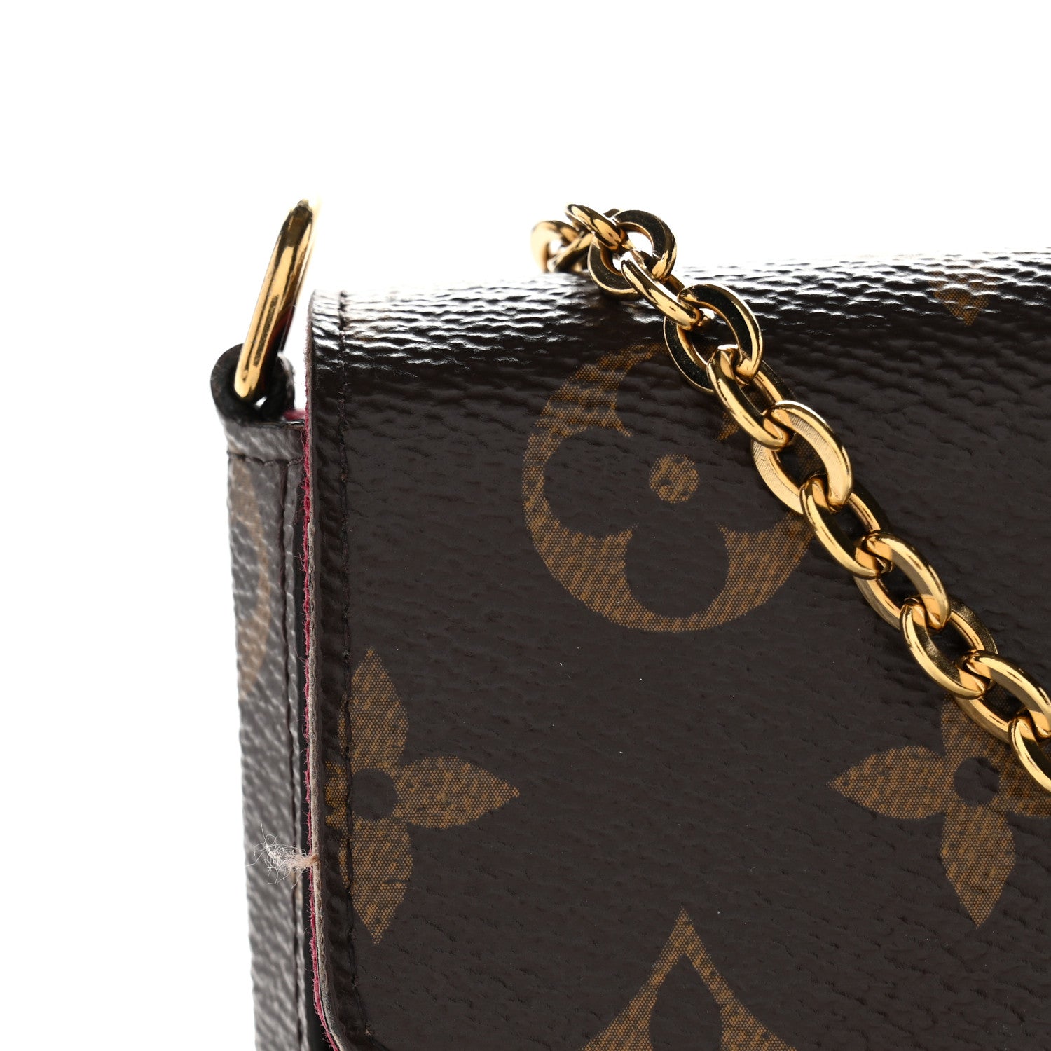 Louis Vuitton Monogram Pochette Felicie Chain Wallet Fuchsia 8 of 14