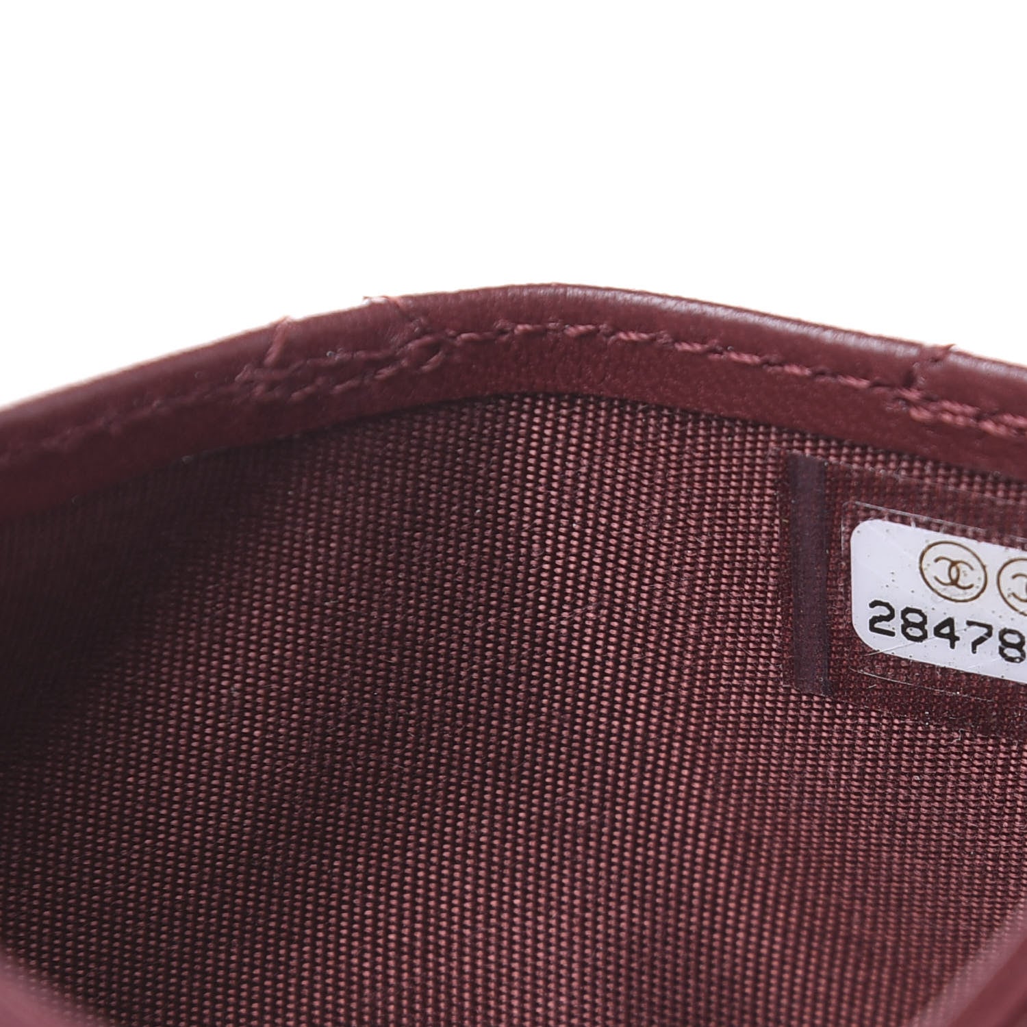Chanel Lambskin Quilted Card Holder Burgundy 7 of 11
