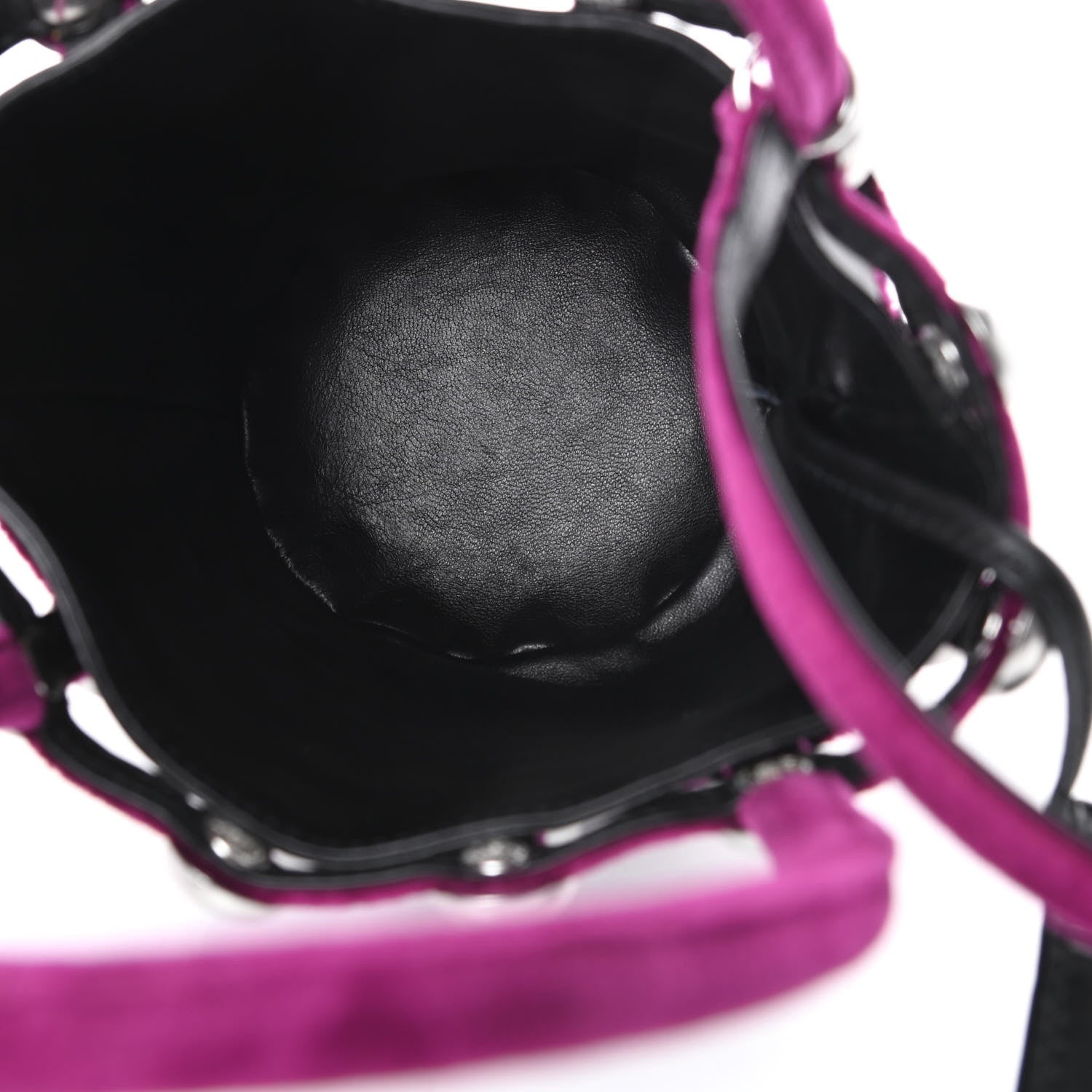 Alexander Wang Velvet Embellished Mini Roxy Bucket Bag Magenta 6 of 13