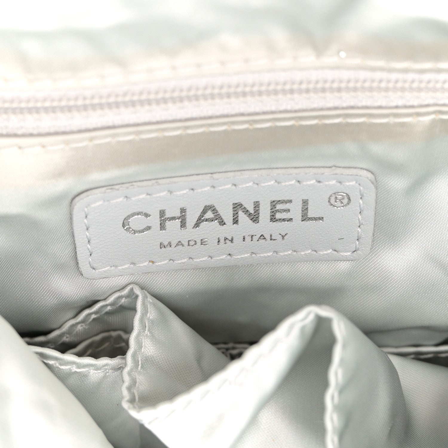 Chanel Knit Metallic Lambskin Large Shopping Tote Silver 5 of 9