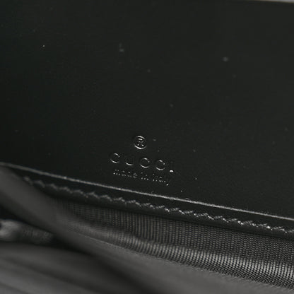Gucci Calfskin Matelasse GG Marmont Zip Around Wallet Black 5 of 9