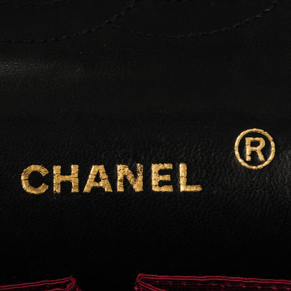 Chanel Lambskin Quilted Medium Double Flap Black 7 of 8