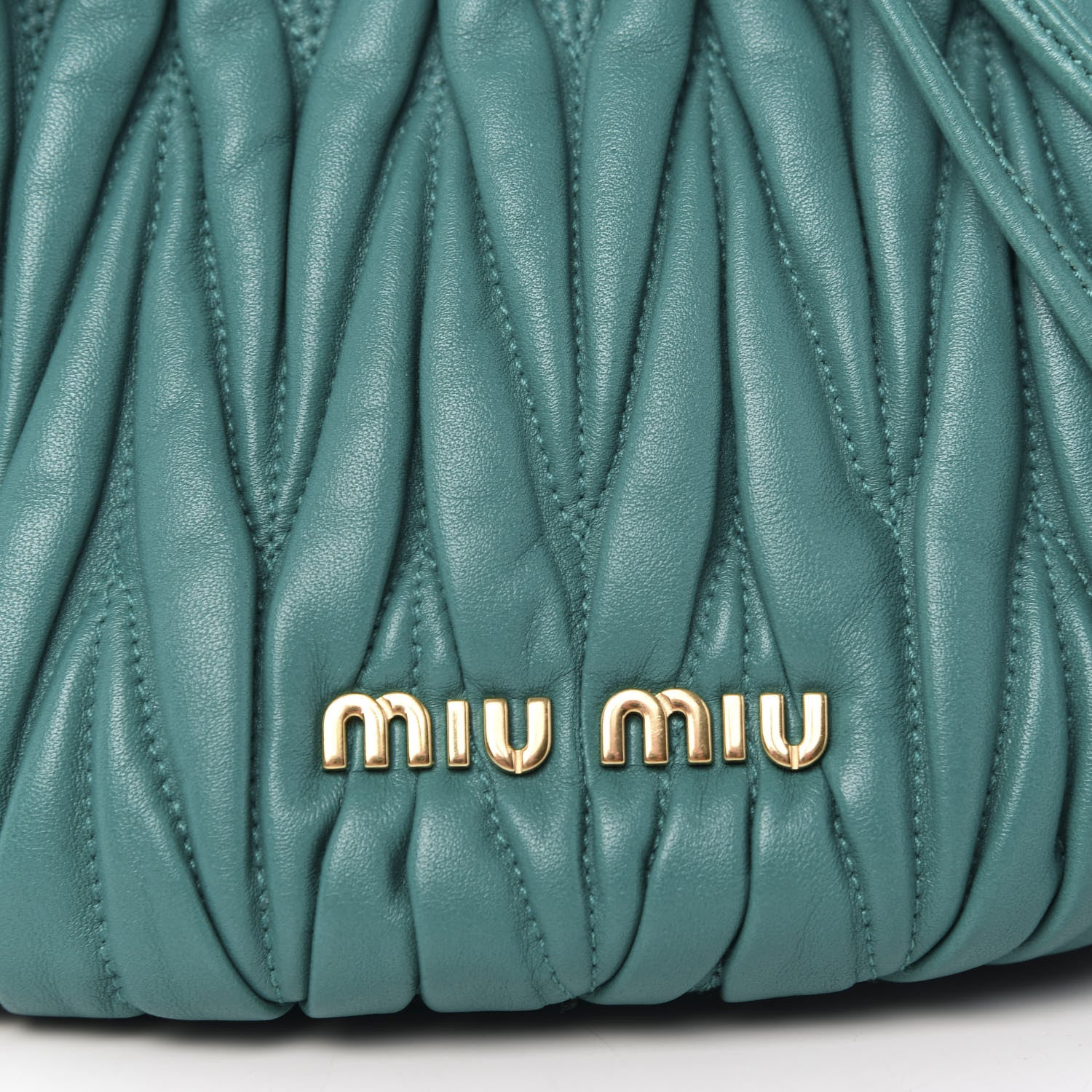 Miu Miu Nappa Matelasse Small Bucket Bag Assenzio 9 of 9