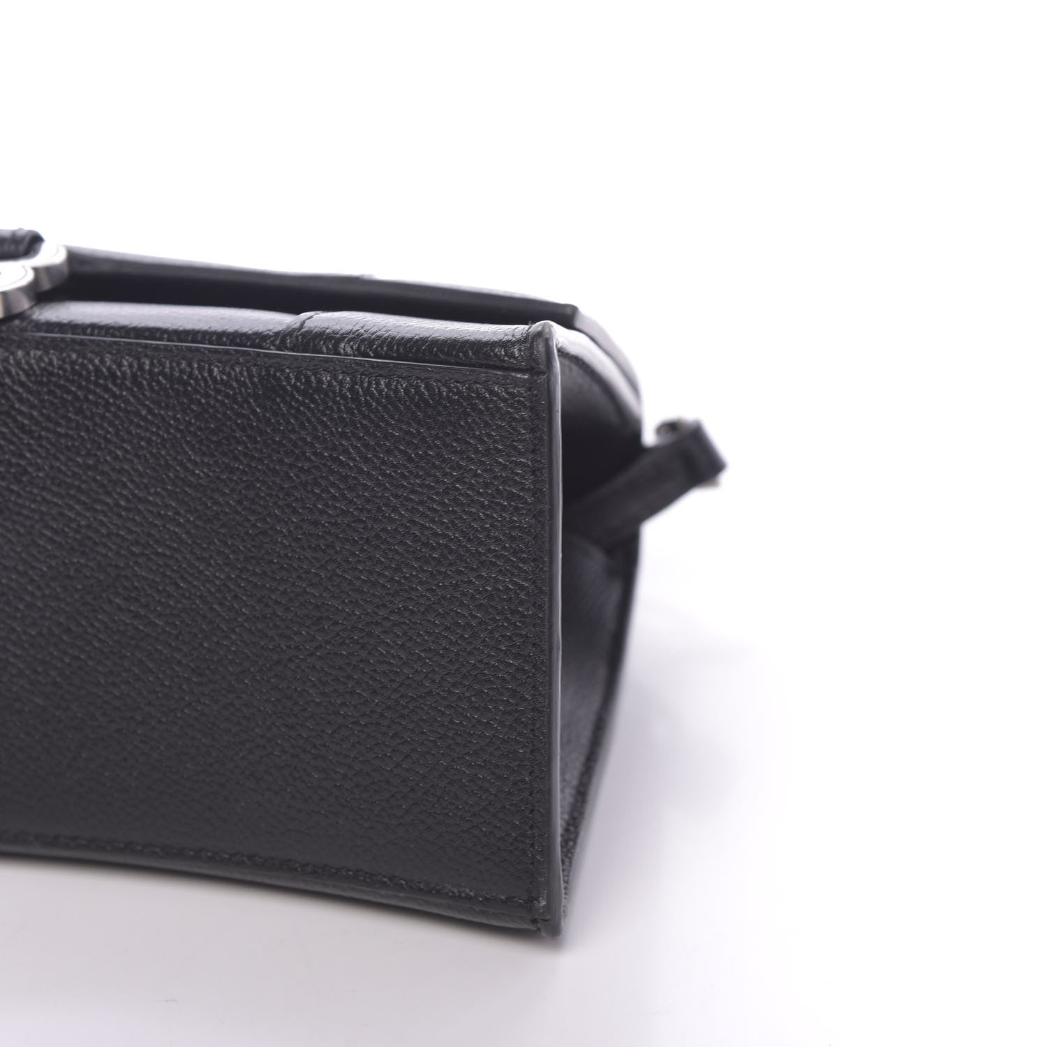 Balenciaga Grained Calfskin Small Hourglass Top Handle Bag Black 7 of 10