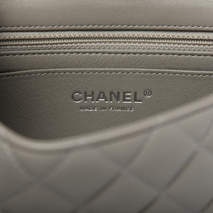 Chanel Lambskin Quilted Mini Rectangular Flap Grey 7 of 9