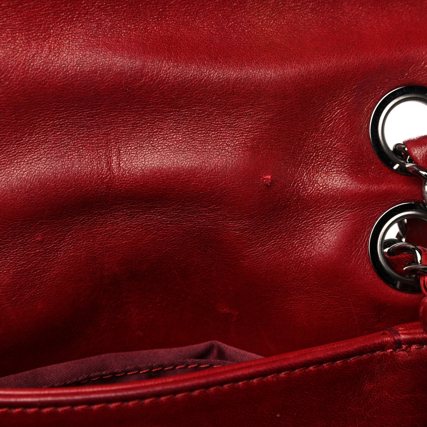 Lambskin Quilted Mini Chanel 3 Flap Red