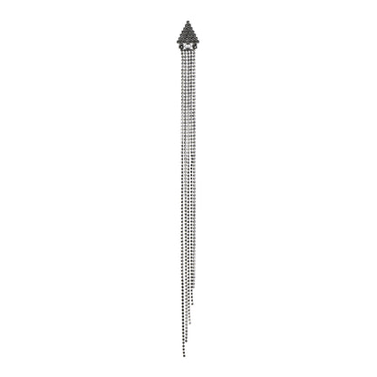 Gucci Crystal Triangle Tassel Single Drop Earring 1 of 4