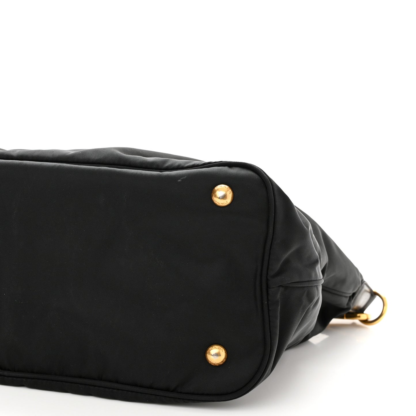 Tessuto Nylon Soft Calfskin Shopping Satchel Black