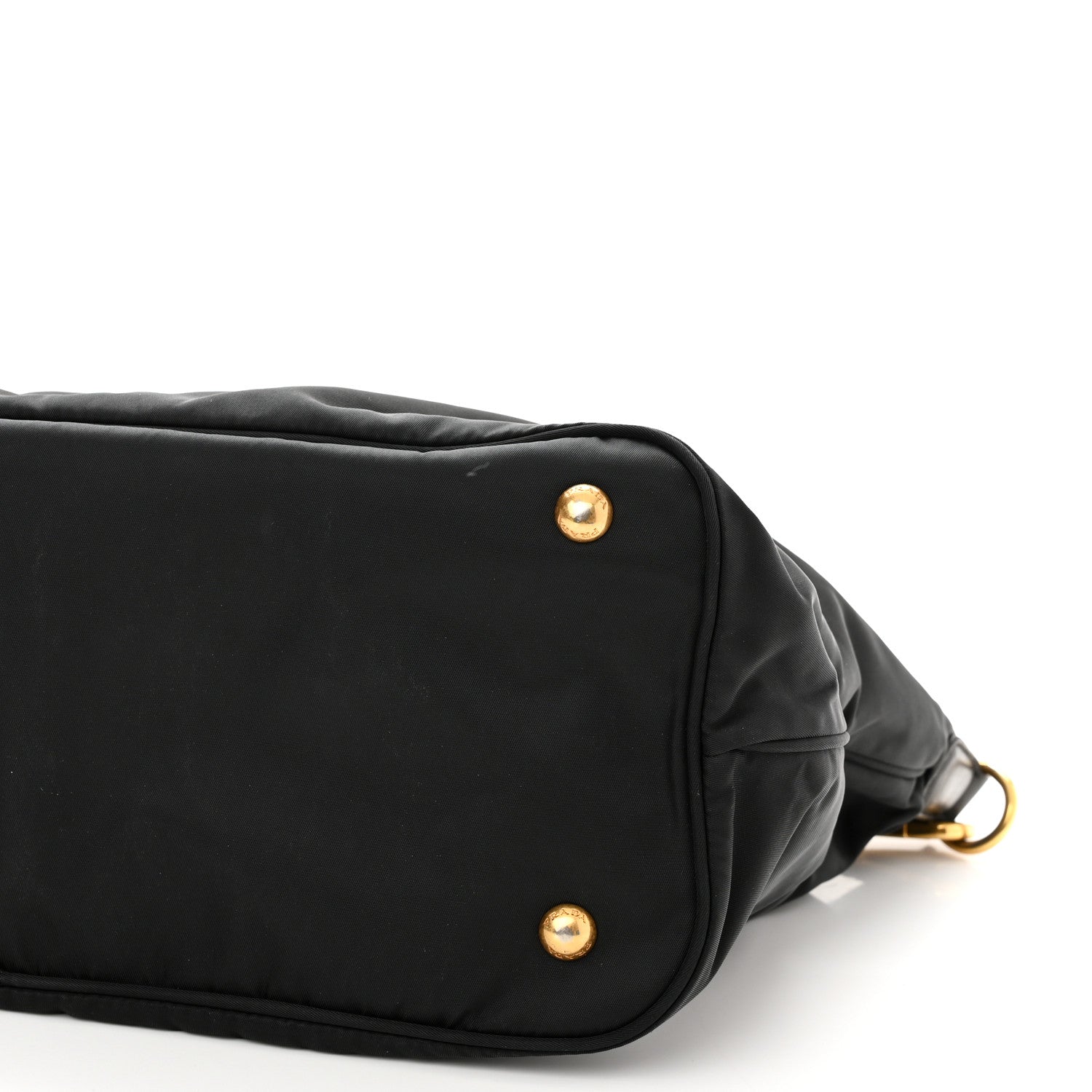 Prada Tessuto Nylon Soft Calfskin Shopping Satchel Black 9 of 14