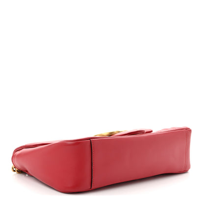 Gucci Calfskin Matelasse Small GG Marmont Shoulder Bag Hibiscus Red 4 of 10