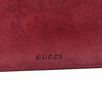 Gucci GG Supreme Monogram Blooms Suede Large Zip Pouch Beige Multicolor Dry Rose 10 of 11