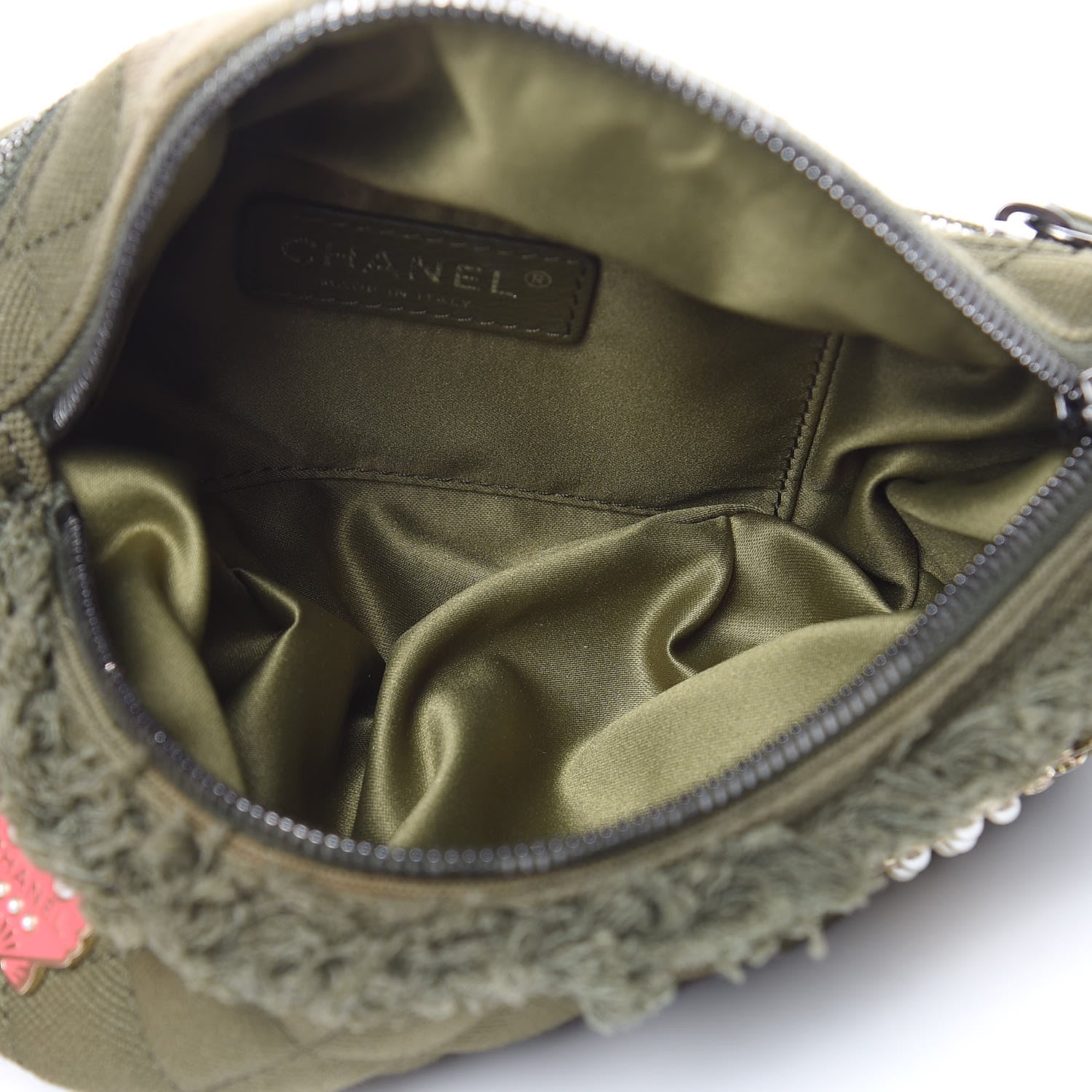 Chanel Canvas Lambskin Quilted Coco Cuba Charms Waist Bag Khaki 5 of 12