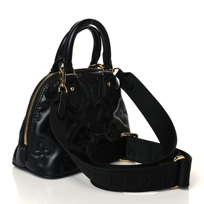 Louis Vuitton Calfskin Bubblegram Alma BB Black 3 of 10