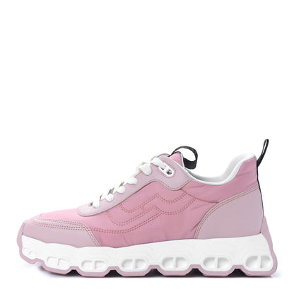 Hermes Parachute Fabric Calfskin Impulse Sneakers 40 Rose Porcelaine 1 of 7