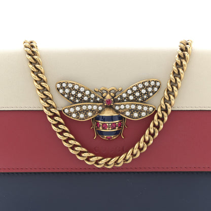 Gucci Calfskin Queen Margaret Chain Wallet Blue Agata Hibiscus Red Mystic White 7 of 10