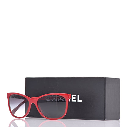 Chanel Cat Eye Chain Sunglasses 5260-Q Red 8 of 8