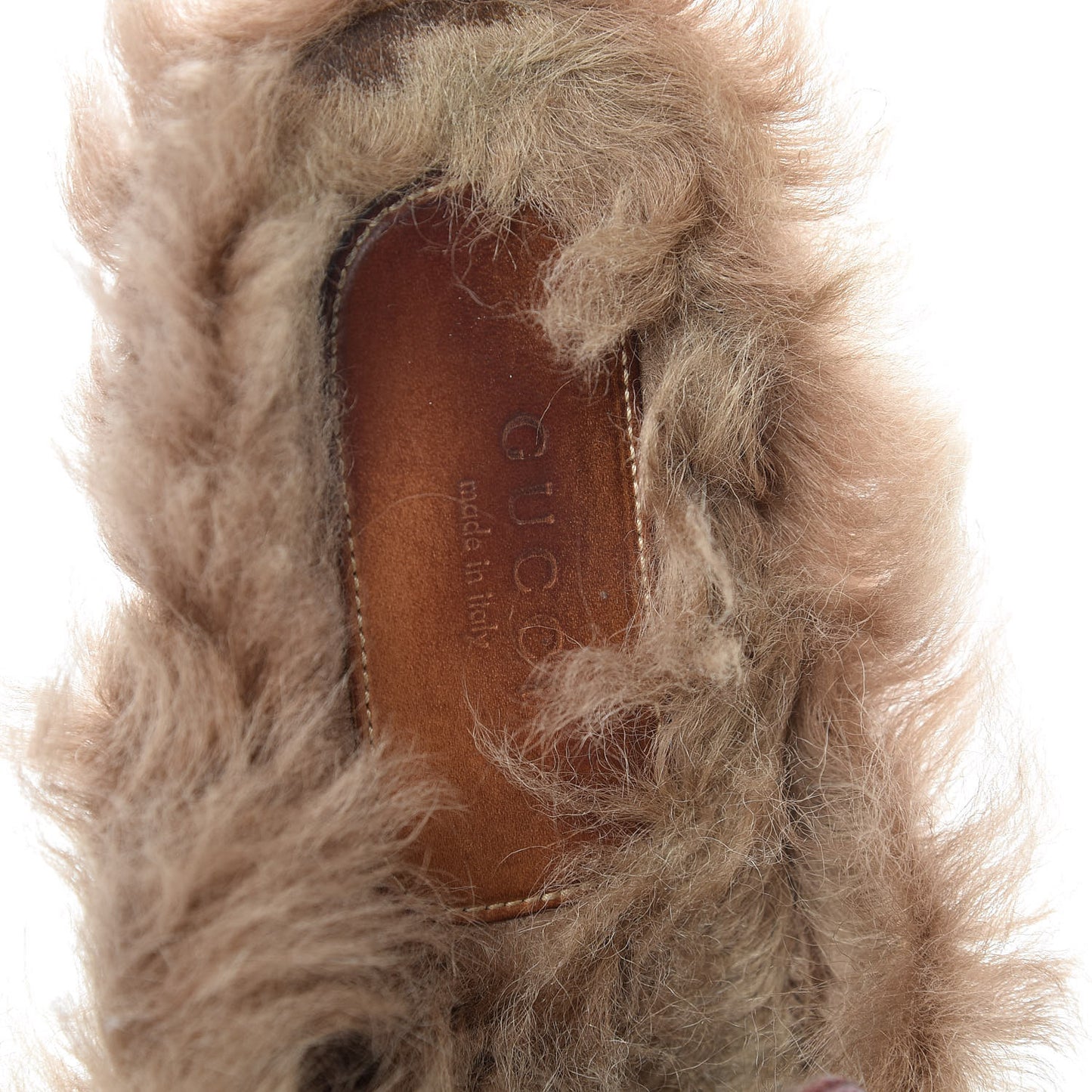 Betis Glamour Calfskin Fur Womens Princetown Slippers 40.5 Hibiscus Red Naturale