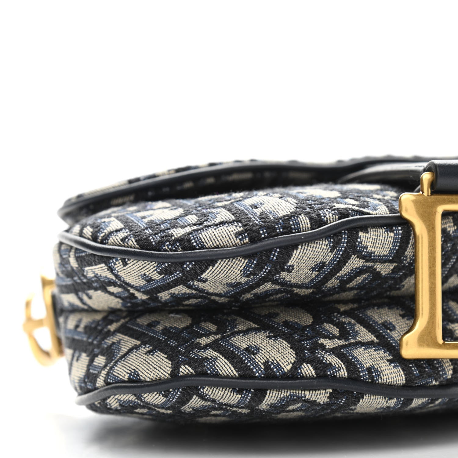 Christian Dior Oblique Mini Saddle Bag Blue 9 of 10