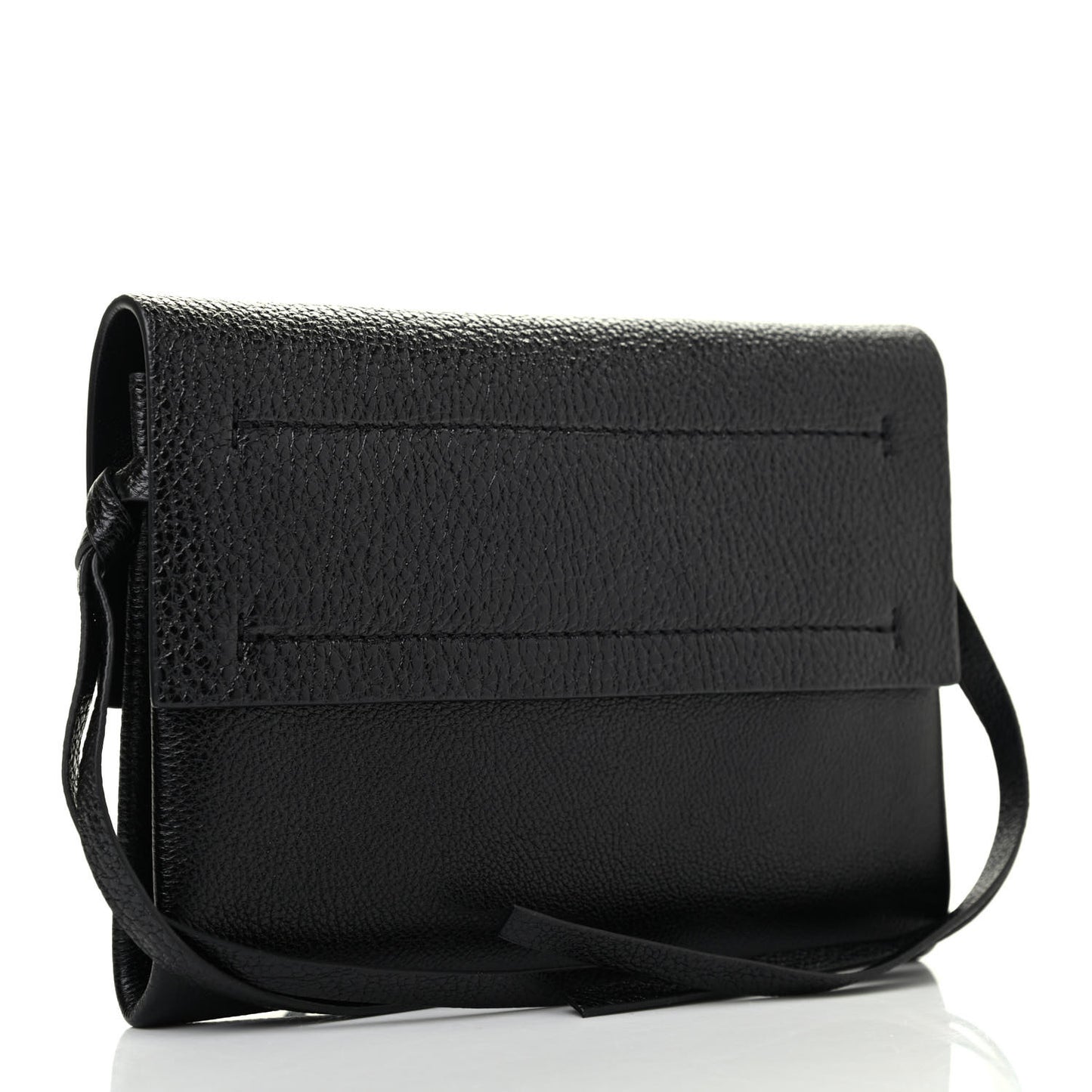 Calfskin VRing Clutch Black