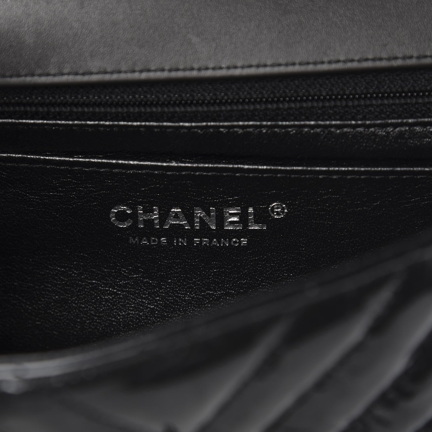 Chanel Patent Metallic Crumpled Calfskin Chevron Quilted Mini Rectangular Flap So Black 6 of 13