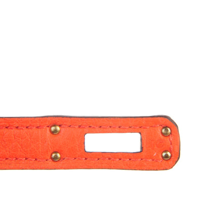 Hermes Taurillon Clemence Birkin 25 Orange Poppy 10 of 20