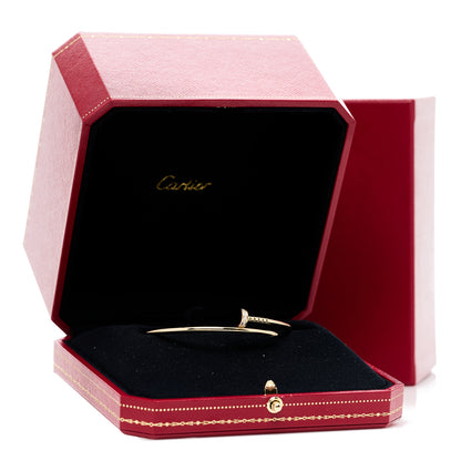 Cartier 18K Yellow Gold Diamond Small Juste Un Clou Bracelet 18 5 of 5