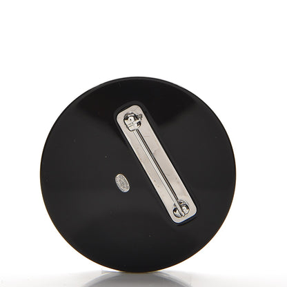 Chanel Glittered Resin Strass Brooch Black Pink 3 of 4