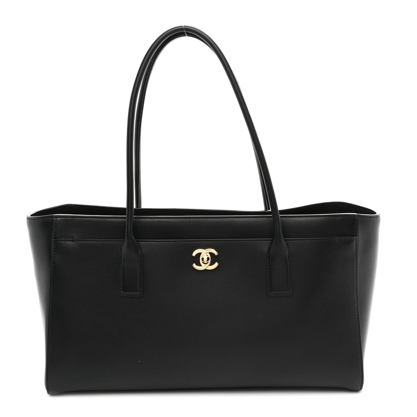 Calfskin Archetype Small Shopping Tote Black