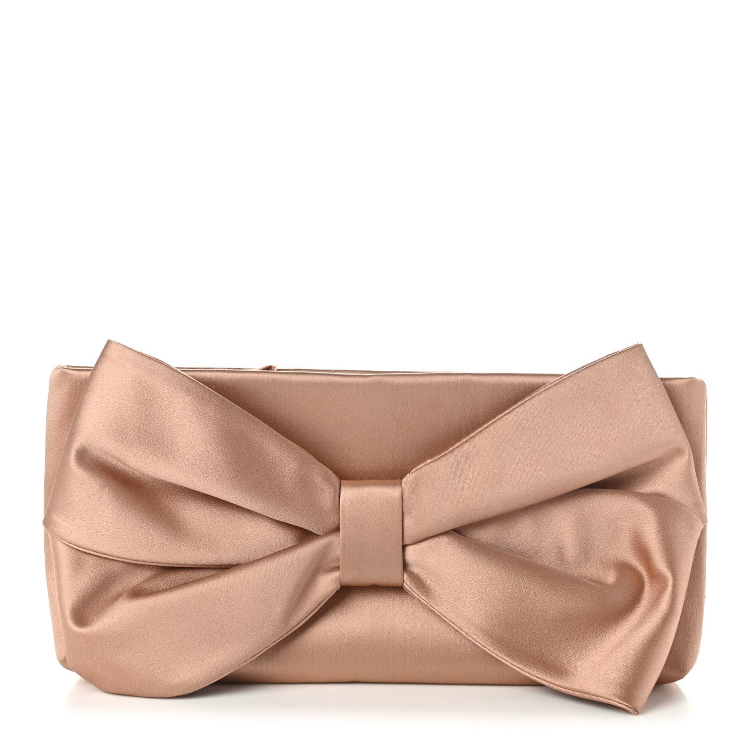 Valentino Garavani Satin Bow Clutch Poudre 1 of 10