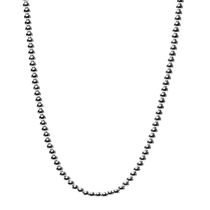 Tiffany Sterling Silver 4mm Beads Toggle Necklace 1 of 3