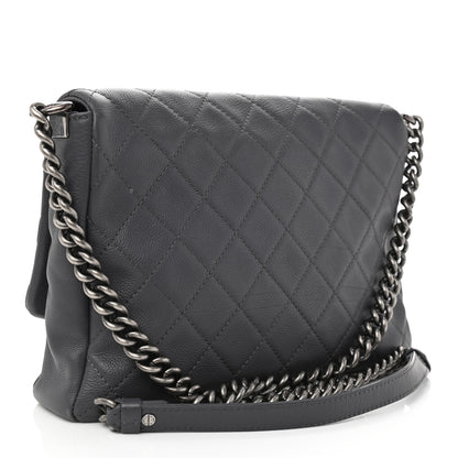 Chanel Calfskin Quilted Couture Messenger Grey 2 of 9
