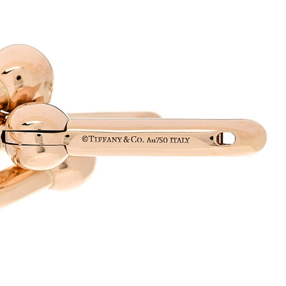 Tiffany 18K Rose Gold Large HardWear Link Earrings 4 of 5