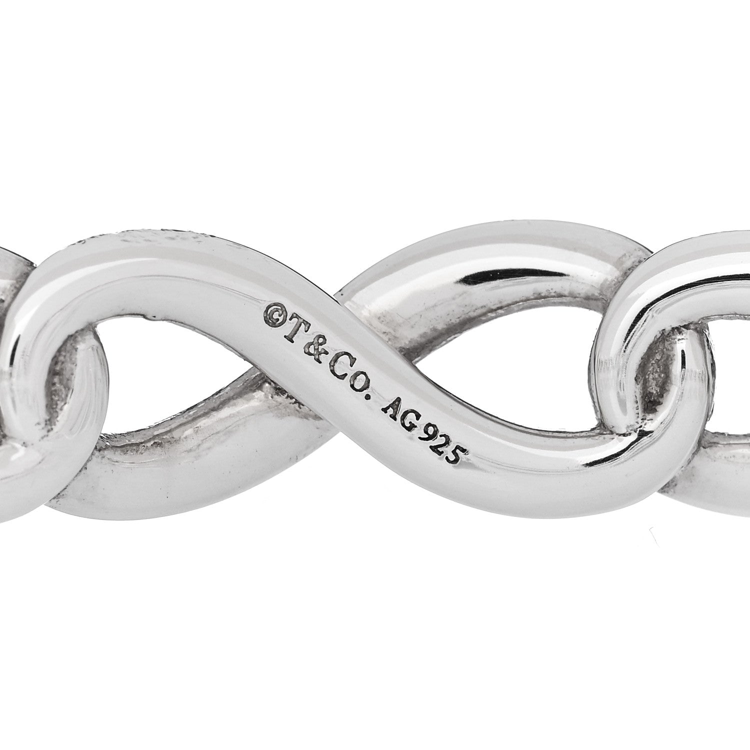 Tiffany Sterling Silver Infinity Bangle Bracelet 3 of 5