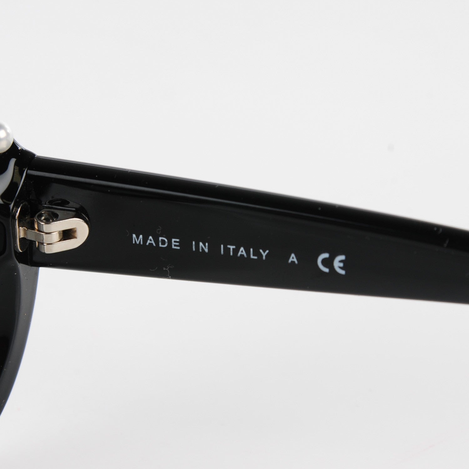 Chanel Freshwater Cultured Pearl Cat Eye Sunglasses 6038H Black 4 of 8