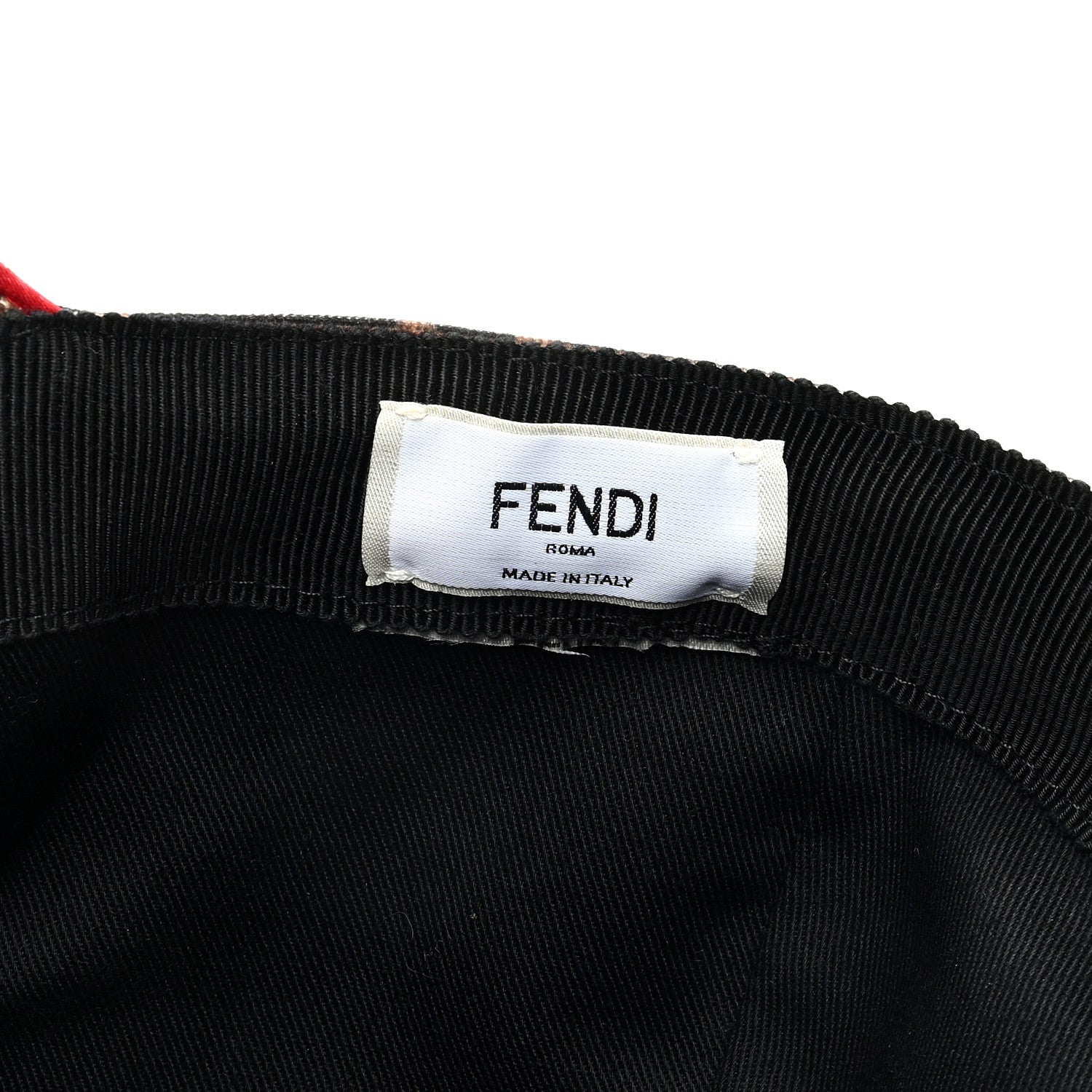 Fendi Canvas FF Reloaded Baseball Hat Tobacco Red 8 of 9