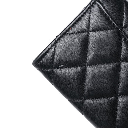 Chanel Lambskin Quilted Flap Card Holder Wallet Black 12 of 12