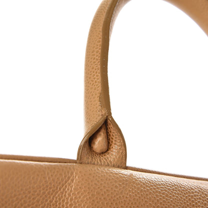 Chanel Caviar Quilted Large Bowler Beige 7 of 10