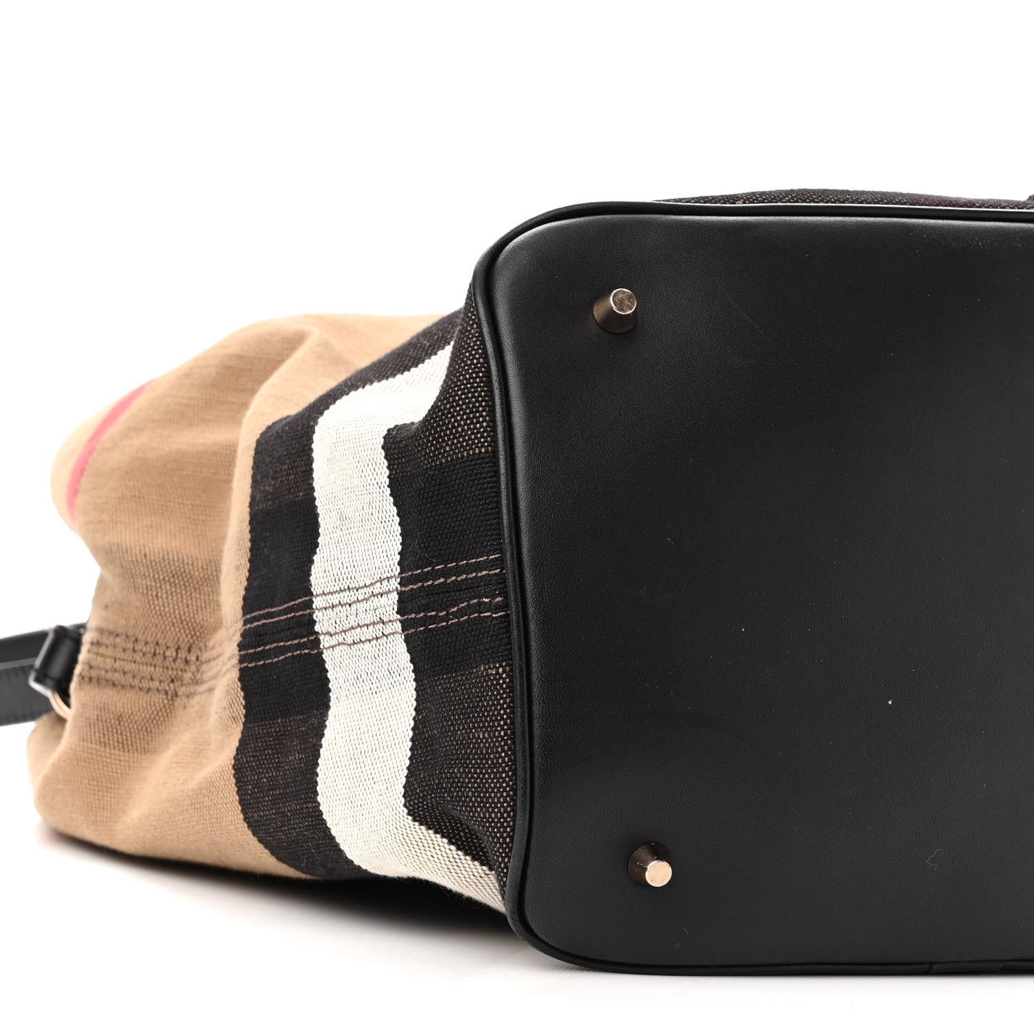 Burberry Canvas Mega Check Medium Ashby Hobo Black 10 of 15