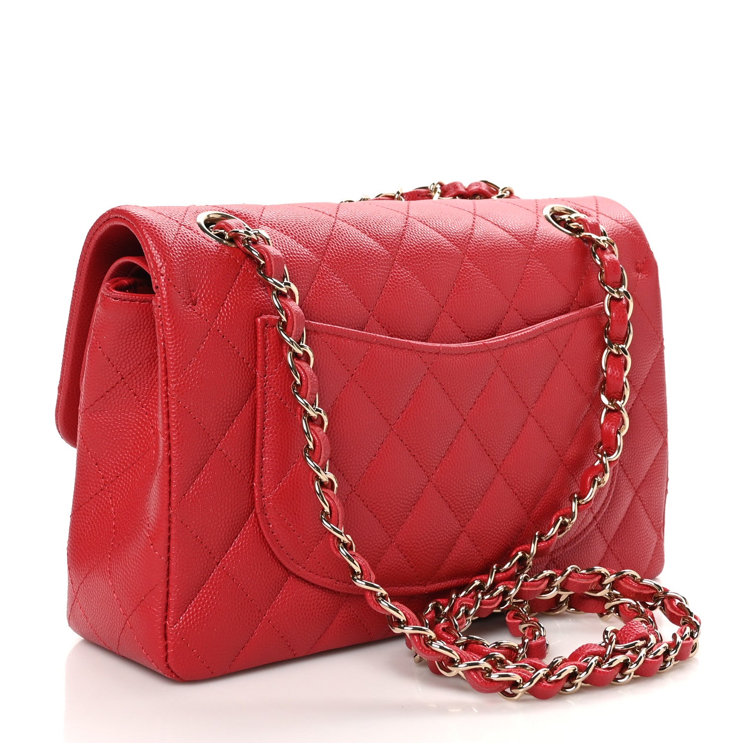 Chanel Caviar Quilted Small Double Flap Red 3 of 11