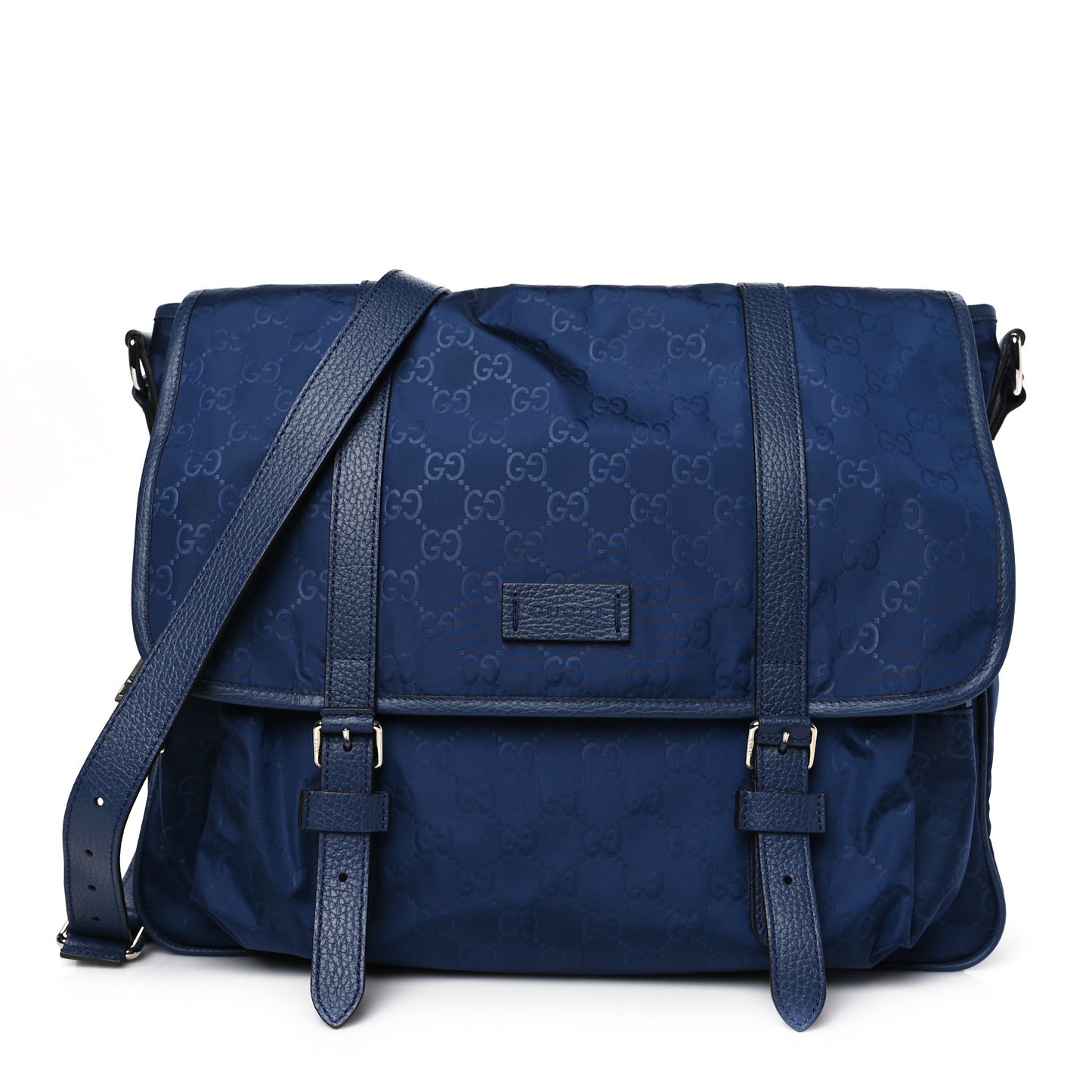Nylon Monogram Double Buckle Flap Messenger Bag Tide