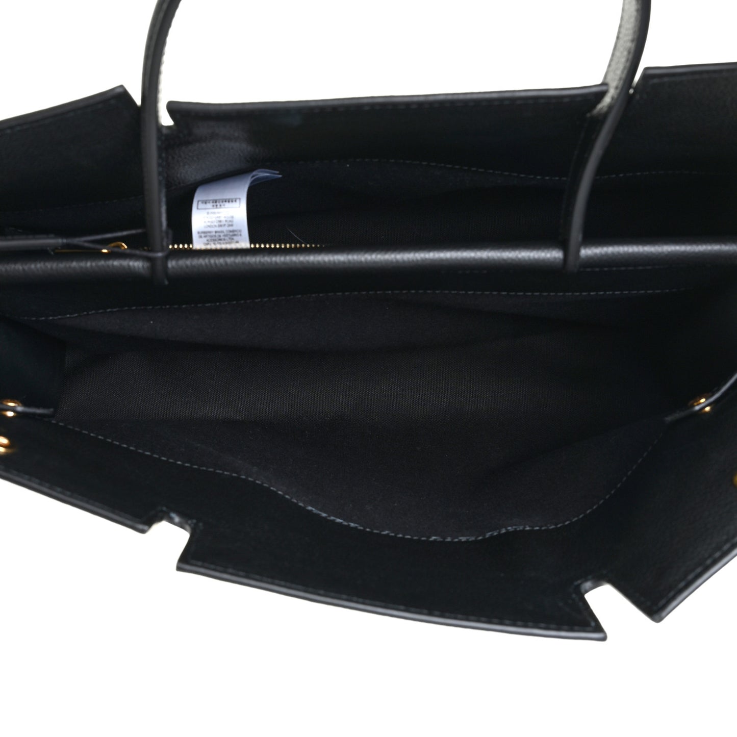 Grainy Calfskin Large Title Bag Black