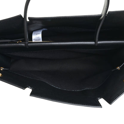 Burberry Grainy Calfskin Large Title Bag Black 5 of 18